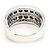 Autre Marque Anello fede in oro bianco 14K con diamante nero D'oro - vista 4