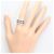 Autre Marque Anello fede in oro bianco 14K con diamante nero D'oro - vista 7