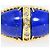 Autre Marque Bandring aus 18K Gelbgold mit Diamant und Lapislazuli Golden - Ansicht 2