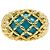 Autre Marque Anillo banda de oro amarillo 18K con turquesa Dorado