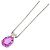 Autre Marque Collana in platino PT900 con zaffiro rosa e diamante