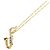 Autre Marque Collar de oro 18K con diamante Dorado