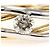 Autre Marque Ehering aus Platin und Gelbgold mit Diamant Golden - Ansicht 2
