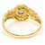 Autre Marque Anello fede in oro giallo 18K con diamante e zaffiro D'oro - vista 4