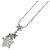 Autre Marque Colar em ouro branco 18K com diamante Dourado