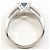 Autre Marque PT900 Platin-Bandring mit blauem Diamanten - Ansicht 3