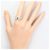 Autre Marque PT900 Platin-Bandring mit blauem Diamanten - Ansicht 7