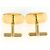 Autre Marque Gemelos de oro amarillo 18K con jade Dorado - vista 4