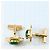 Autre Marque Gemelos de oro amarillo 18K con jade Dorado - vista 6