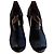 Stivaletti Fendi in denim e vernice nera peep-toe Nero Blu scuro