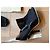 Stivaletti Fendi in denim e vernice nera peep-toe Nero Blu scuro - vista 10