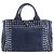 Prada Canapa Convertible Denim Medium con adornos de strass Azul