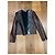 Céline Celine Chaqueta Biker de Cuero Borgoña con Detalle de Pitón Azul Burdeos - vista 2