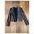 Céline Celine Chaqueta Biker de Cuero Borgoña con Detalle de Pitón Azul Burdeos - vista 9