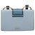 Miu Miu Madras Crystal Buckle Leather Small Blu - vista 2