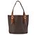 Céline Celine Vintage Macadam Shopper Coated Canvas Small Brown - view 2