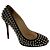 Décolleté Christian Louboutin borchiate in pelle nera Nero