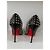 Décolleté Christian Louboutin borchiate in pelle nera Nero - vista 4