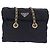 PRADA Chain Shoulder Bag Nylon Navy Gold Auth 206423 Golden Navy blue - view 2