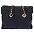 PRADA Chain Shoulder Bag Nylon Navy Gold Auth 206423 Golden Navy blue - view 3
