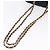 PRADA Chain Shoulder Bag Nylon Navy Gold Auth 206423 Golden Navy blue - view 9