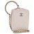 Borsa a mano CHANEL Matelasse con catena in pelle d'agnello 2way White Gold CC Auth 206465M Bianco D'oro