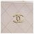 Borsa a mano CHANEL Matelasse con catena in pelle d'agnello 2way White Gold CC Auth 206465M Bianco D'oro - vista 19
