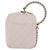 Borsa a mano CHANEL Matelasse con catena in pelle d'agnello 2way White Gold CC Auth 206465M Bianco D'oro - vista 3