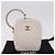 Borsa a mano CHANEL Matelasse con catena in pelle d'agnello 2way White Gold CC Auth 206465M Bianco D'oro - vista 31