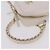 Borsa a mano CHANEL Matelasse con catena in pelle d'agnello 2way White Gold CC Auth 206465M Bianco D'oro - vista 7