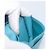 Tarjetero PRADA piel Saffiano Turquoise Blue Gold Auth BA16080A Dorado Turquesa - vista 18