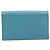 Tarjetero PRADA piel Saffiano Turquoise Blue Gold Auth BA16080A Dorado Turquesa - vista 3
