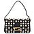 Borsa FENDI Mamma Baguette Studs Rhinestones Pelle Nero Oro 8BR600 Auth yk20953SM - vue 2