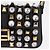 Borsa FENDI Mamma Baguette Studs Rhinestones Pelle Nero Oro 8BR600 Auth yk20953SM - vue 22