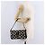 Borsa FENDI Mamma Baguette Studs Rhinestones Pelle Nero Oro 8BR600 Auth yk20953SM - vue 37