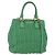Bolso de mano Miu Miu Matelassé de cuero 2way Verde Oro Auth 167731M Dorado