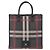 BURBERRY Nova Check Handtasche PVC Leather Black Red Auth 205962 Schwarz Rot - Ansicht 3