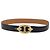 Hermès HERMES Chaine d Ancre Gürtel Leather 30.3"" 65 Gold Black Auth 205053M Schwarz Golden