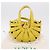 Bottega Veneta Borsa The Shell in pelle 2way Gialla Auth 206926V Giallo - vista 12