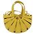 Bottega Veneta Borsa The Shell in pelle 2way Gialla Auth 206926V Giallo - vista 2