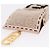 FENDI Pochette Smartphone Pelliccia Beige Tono Oro 7AS047 Auth BA16127V - vista 6