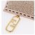 FENDI Pochette Smartphone Pelliccia Beige Tono Oro 7AS047 Auth BA16127V - vista 7