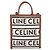 Céline CELINE Small Vertical Cabas Handtasche Canvas 2way Ivory Gold Auth 206883M Golden Roh - Ansicht 3