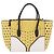 Borsa Miu Miu Biker in pelle 2way Giallo Oro Auth 207612A D'oro - vista 2