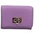 Portafoglio Compatto FENDI Peek A Boo in Pelle Viola Argento 8M0426 Auth LN099M Porpora - vista 2