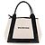 Borsa a Mano Balenciaga Cabas Navy Canvas Bianco Argento 339933 Auth 205373V - vista 2