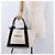 Borsa a Mano Balenciaga Cabas Navy Canvas Bianco Argento 339933 Auth 205373V - vista 26
