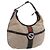 Bolsa de Ombro GUCCI Interlocking G Canvas Beige Silver 114871 Auth 207703 Prata Bege