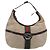 Bolsa de Ombro GUCCI Interlocking G Canvas Beige Silver 114871 Auth 207703 Prata Bege - vista 2