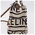 Céline CELINE Small Cabas Tice Hand Bag Canvas 2way White Gold Auth BA15751 Weiß Golden - Ansicht 4